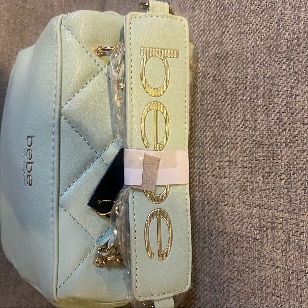 NWT Bebe Wyatt‎ shoulder bag small shoulder bag in mint green with gold accents - Picture 12 of 15